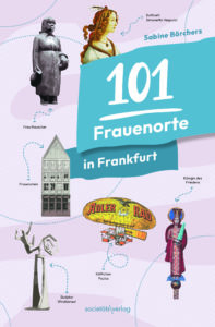 Buchcover in 2D: 101 Frauenorte in Frankfurt, druckfähige CMYK-Datei zum Download