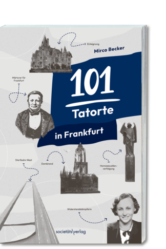 Buchcover in 3D: 101 Tatorte in Frankfurt, RGB-Datei zum Download