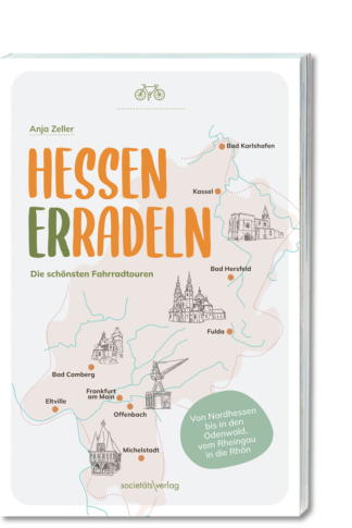 Buchcover in 3D: Hessen erradeln, RGB-Datei zum Download