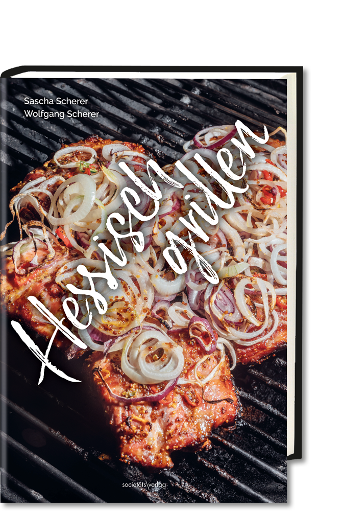 Buchcover Hessisch grillen Buchcover in 3D: Hessisch grillen, RGB-Datei zum Download